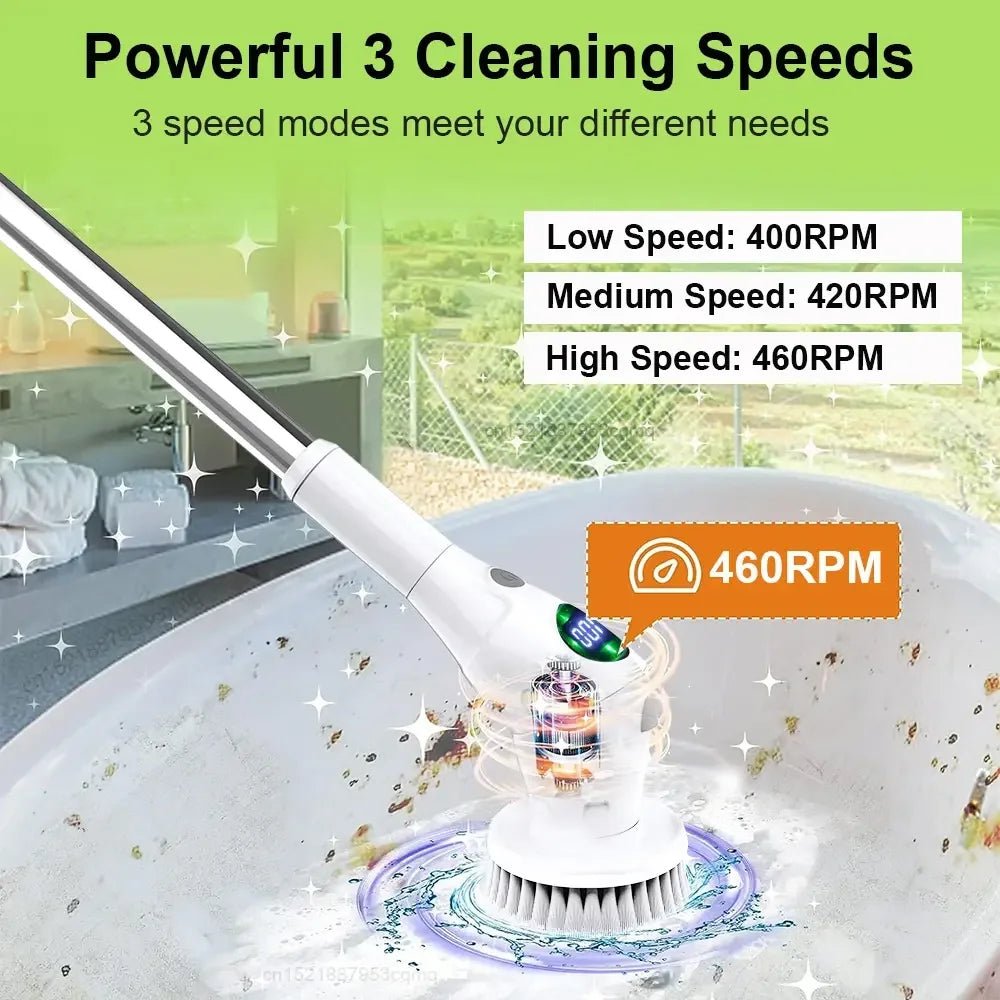 Electric Spin Scrubber – Cordless Power Brush for Deep Cleaning - The Electronics Place