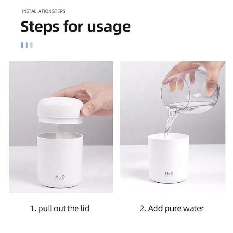 Portable Ultrasonic Air Humidifier – H2O Mini USB Cool Mist - The Electronics Place